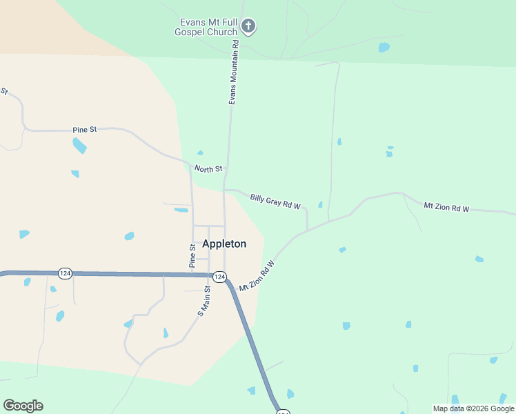 map of restaurants, bars, coffee shops, grocery stores, and more near 318 Mount Zion Road West in Atkins