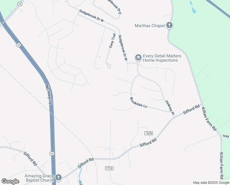 map of restaurants, bars, coffee shops, grocery stores, and more near 7223 Stableford Lane in Stanley