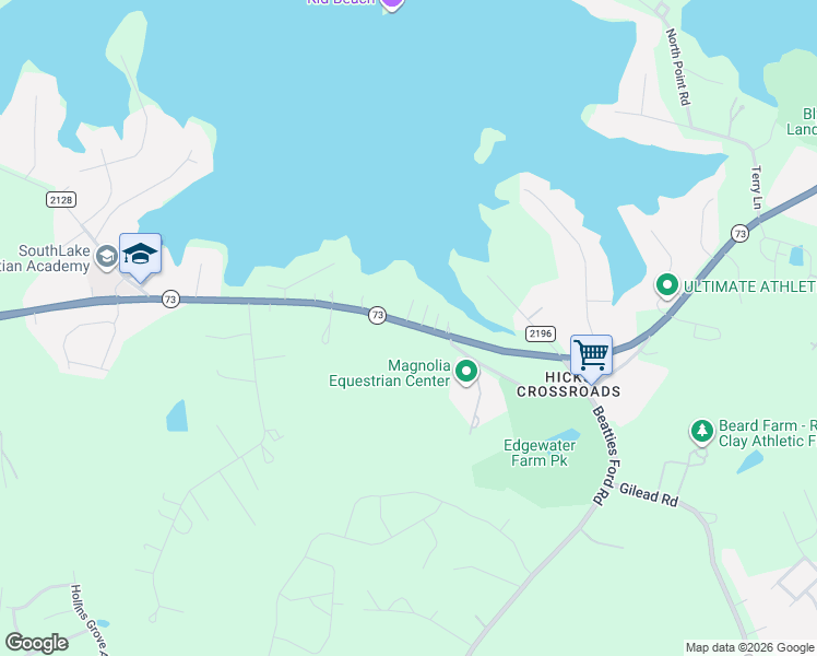 map of restaurants, bars, coffee shops, grocery stores, and more near 14617 North Carolina 73 in Huntersville