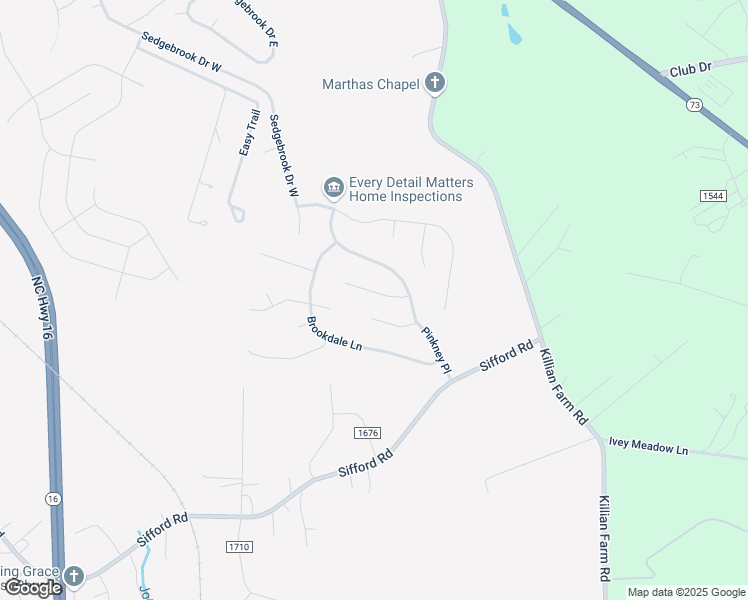 map of restaurants, bars, coffee shops, grocery stores, and more near 7514 Common Oak Drive in Stanley