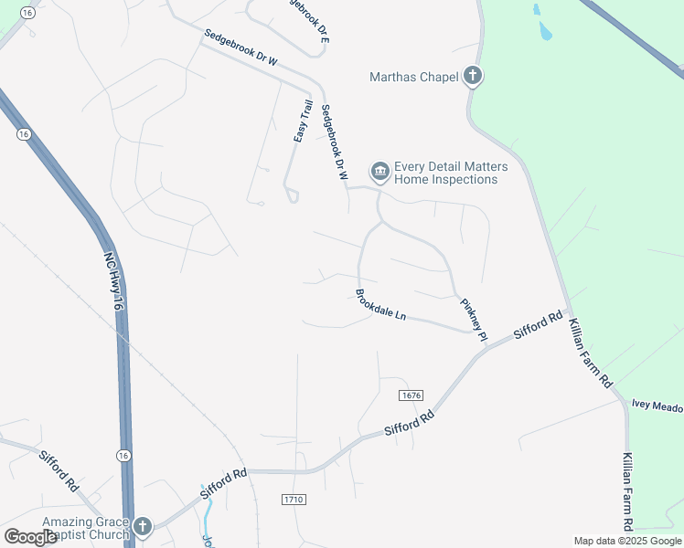 map of restaurants, bars, coffee shops, grocery stores, and more near 7267 Stableford Lane in Stanley