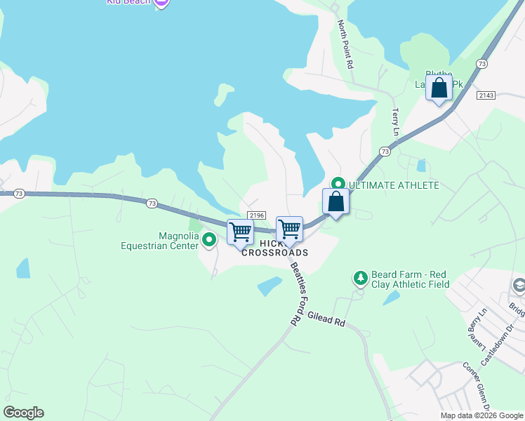 map of restaurants, bars, coffee shops, grocery stores, and more near in Huntersville