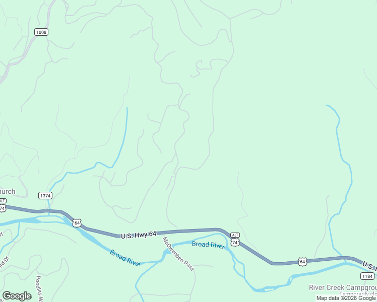 map of restaurants, bars, coffee shops, grocery stores, and more near 326 Bills Mountain Trail in Rutherfordton