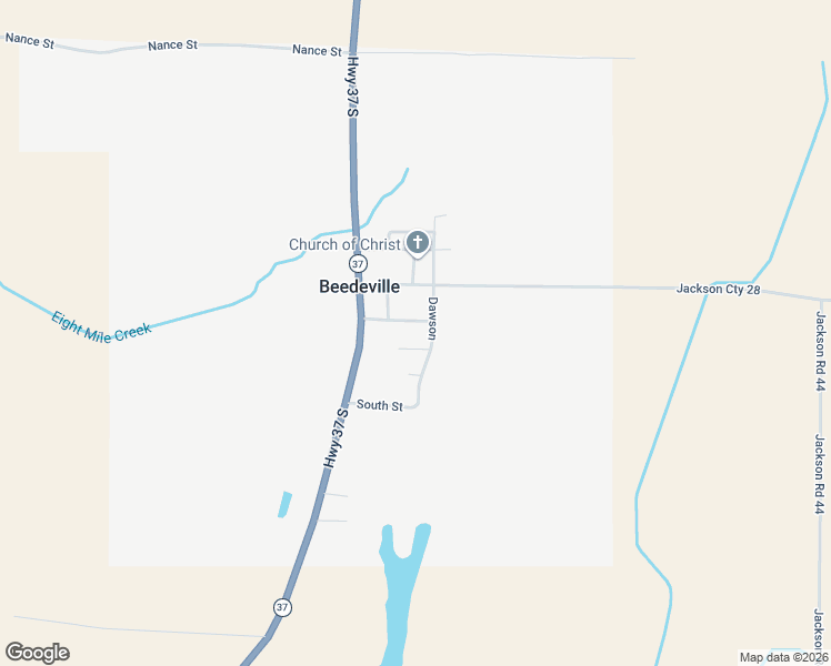 map of restaurants, bars, coffee shops, grocery stores, and more near 127 Linda in Beedeville