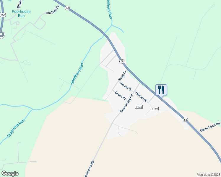 map of restaurants, bars, coffee shops, grocery stores, and more near 214 Sugg Drive in Snow Hill