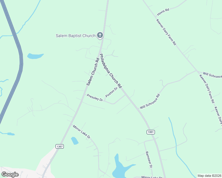 map of restaurants, bars, coffee shops, grocery stores, and more near 1462 Poston Drive in Lincolnton