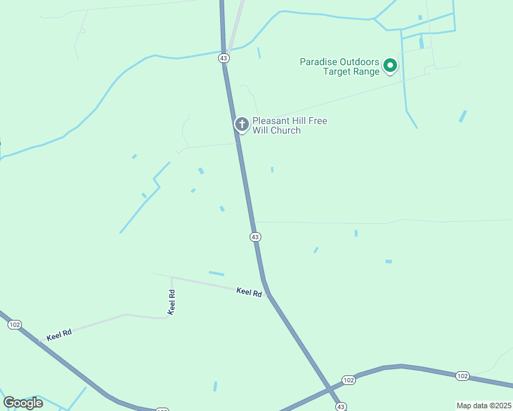map of restaurants, bars, coffee shops, grocery stores, and more near 8639 Highway 43 in Grimesland