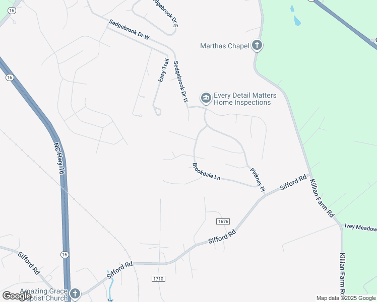 map of restaurants, bars, coffee shops, grocery stores, and more near 7267 Stableford Lane in Stanley