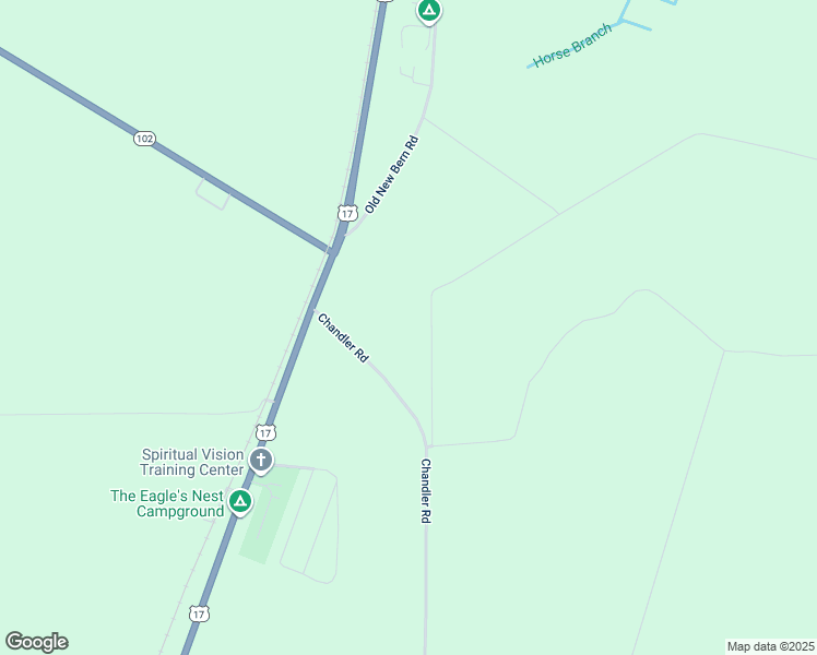 map of restaurants, bars, coffee shops, grocery stores, and more near 203 Chandler Road in Vanceboro