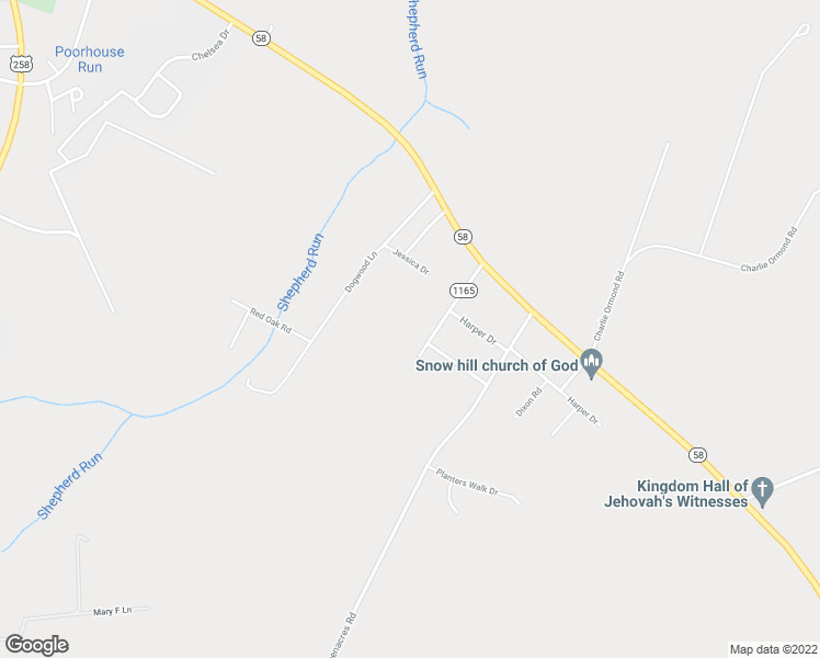 map of restaurants, bars, coffee shops, grocery stores, and more near 214 Sugg Drive in Snow Hill