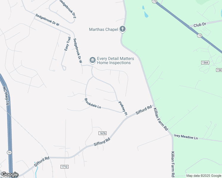 map of restaurants, bars, coffee shops, grocery stores, and more near 796 Cedarwood Court in Stanley
