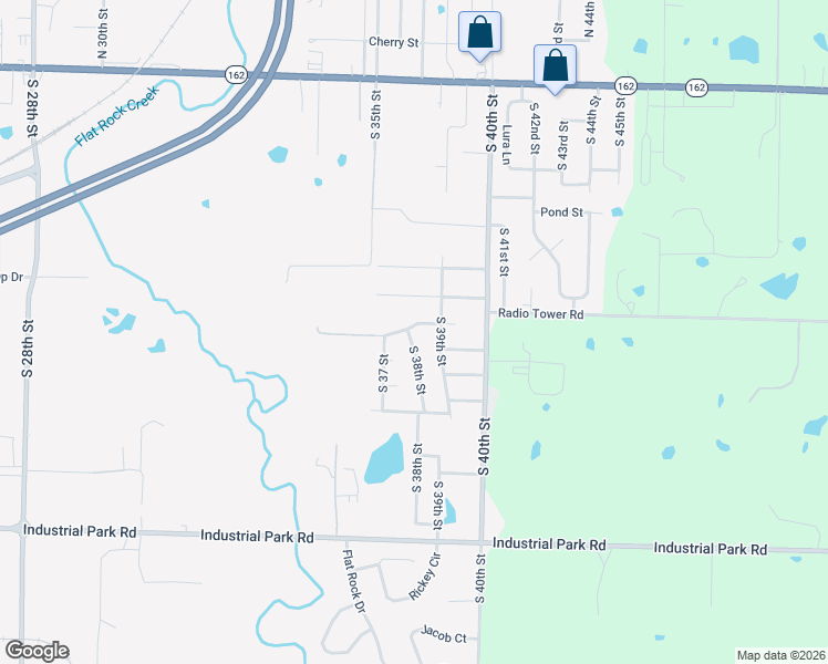 map of restaurants, bars, coffee shops, grocery stores, and more near 3811 Owen Street in Van Buren