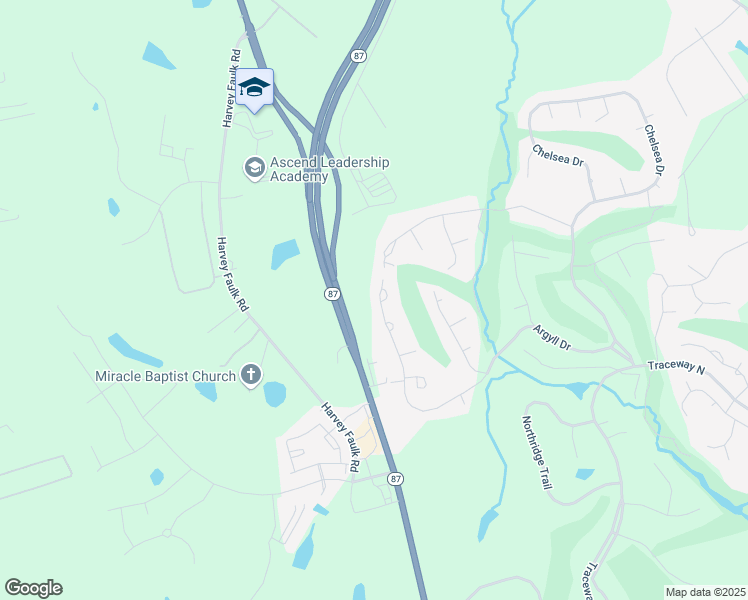 map of restaurants, bars, coffee shops, grocery stores, and more near 3229 Argyll Drive in Sanford