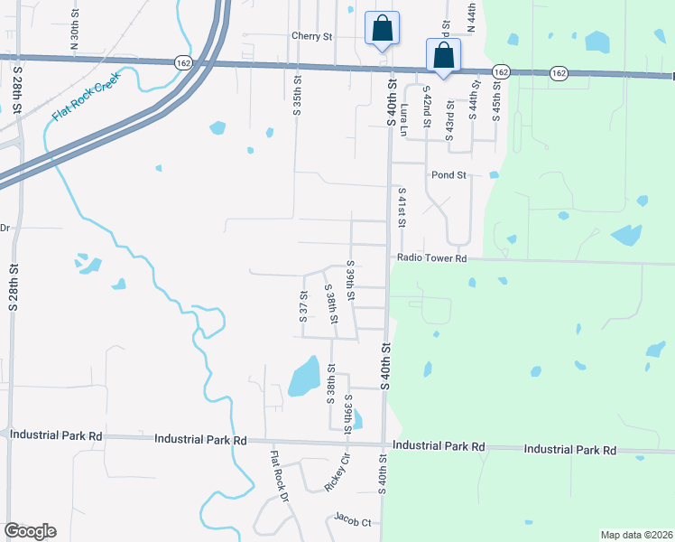 map of restaurants, bars, coffee shops, grocery stores, and more near 3811 Owen Street in Van Buren