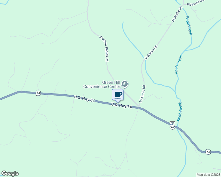 map of restaurants, bars, coffee shops, grocery stores, and more near 251 Rainbow Rapids Road in Rutherfordton