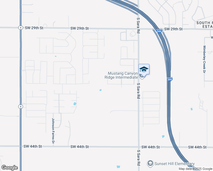map of restaurants, bars, coffee shops, grocery stores, and more near 10744 Southwest 36th Street in Yukon