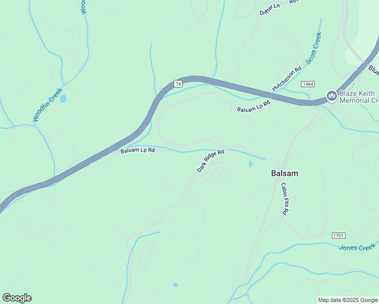 map of restaurants, bars, coffee shops, grocery stores, and more near 104 Old Balsam Depot Road in Sylva