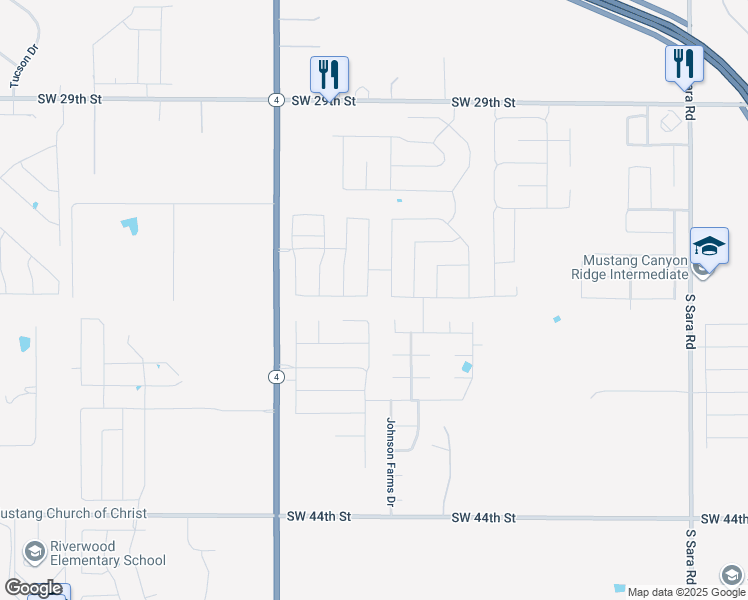 map of restaurants, bars, coffee shops, grocery stores, and more near 3620 moraine dr in Yukon