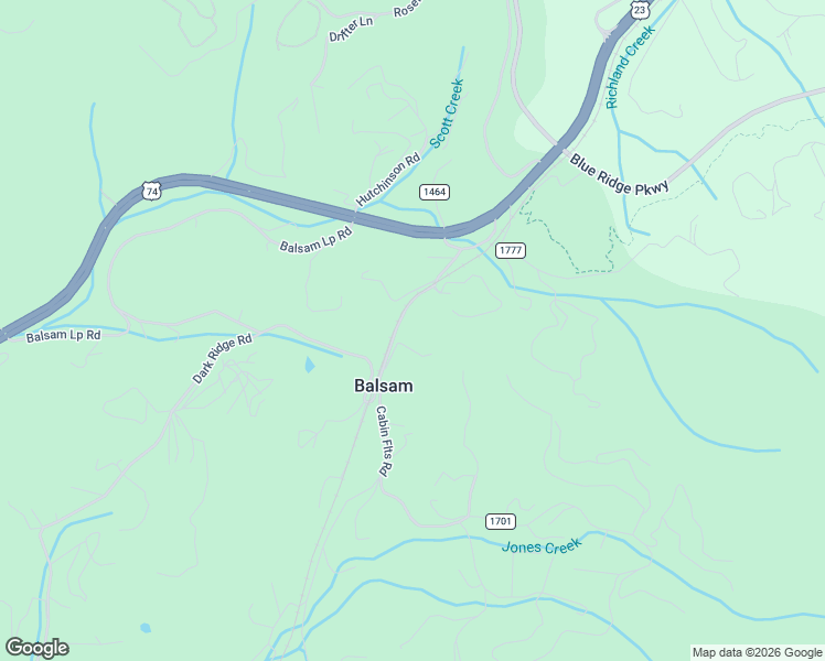 map of restaurants, bars, coffee shops, grocery stores, and more near 161 Licorice Drive in Sylva