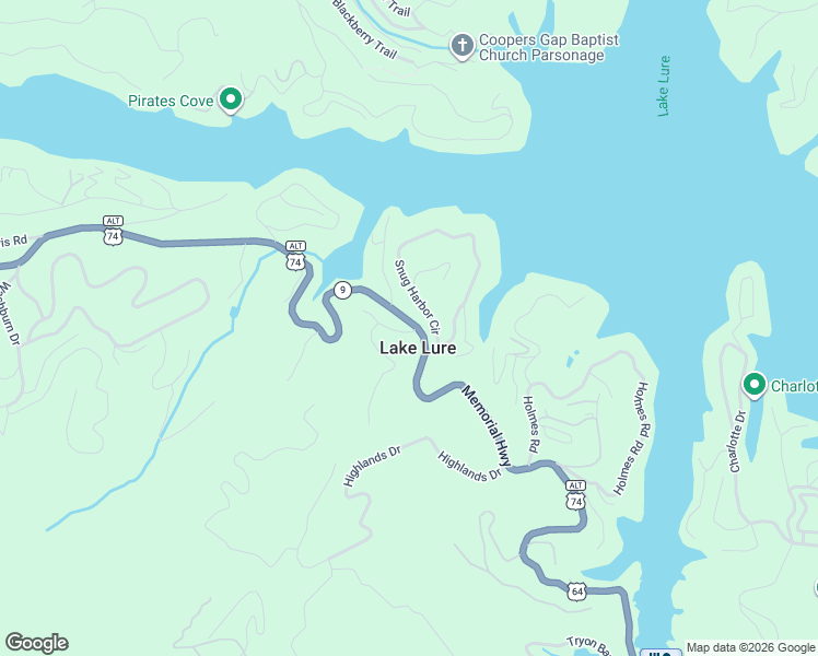 map of restaurants, bars, coffee shops, grocery stores, and more near in Lake Lure