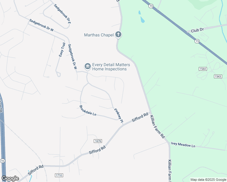 map of restaurants, bars, coffee shops, grocery stores, and more near 796 Cedarwood Ct in Stanley