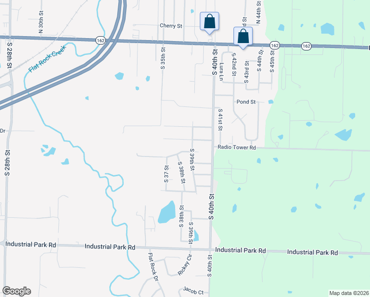 map of restaurants, bars, coffee shops, grocery stores, and more near 3811 Owen Street in Van Buren