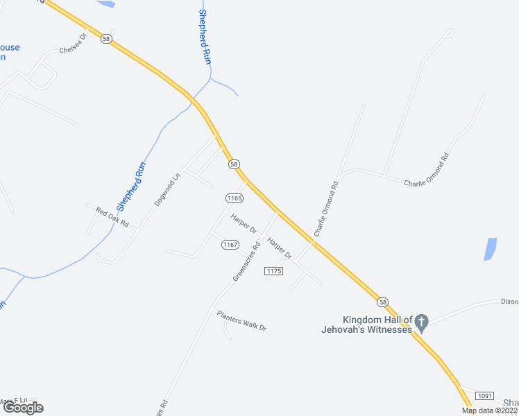 map of restaurants, bars, coffee shops, grocery stores, and more near 1454 North Carolina Highway 58 in Snow Hill