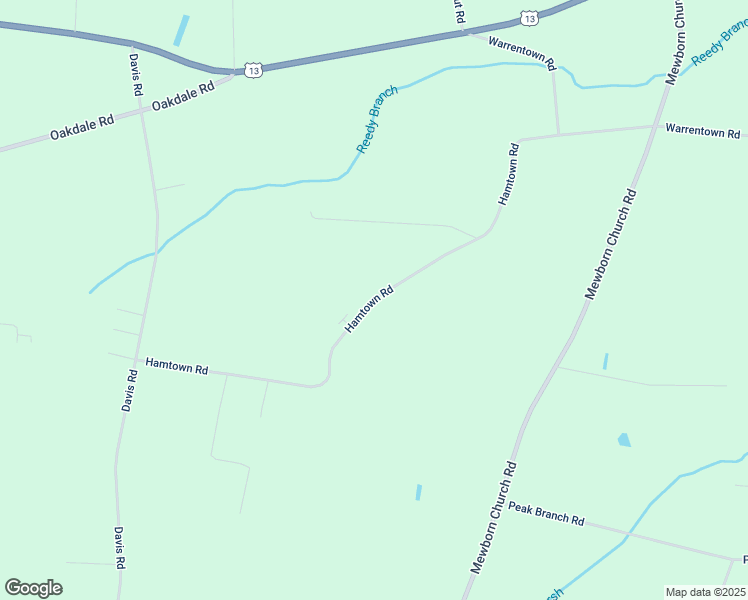 map of restaurants, bars, coffee shops, grocery stores, and more near Hamtown Road in Greene County