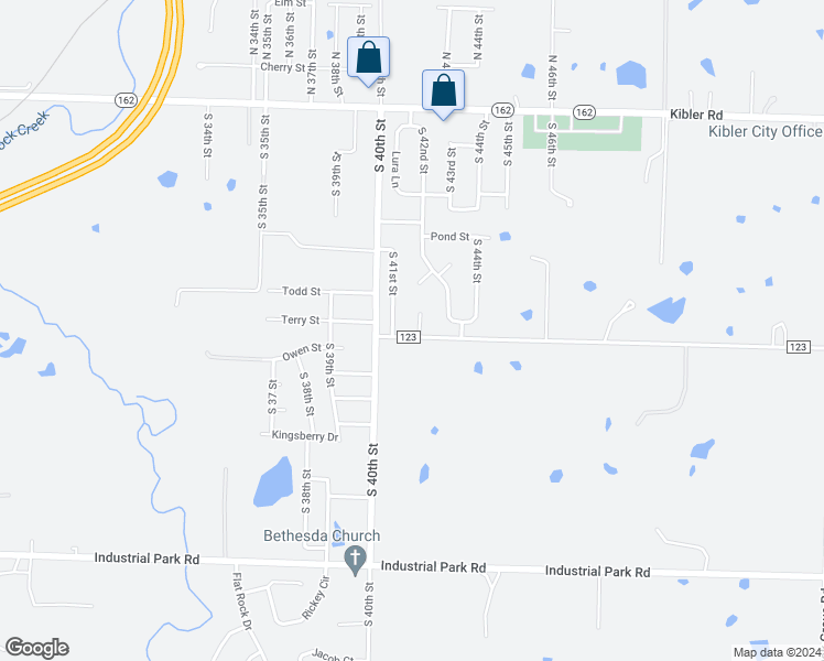 map of restaurants, bars, coffee shops, grocery stores, and more near 8 South 41st Circle in Van Buren