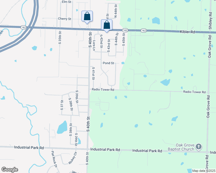 map of restaurants, bars, coffee shops, grocery stores, and more near 428 South 42nd Street in Van Buren