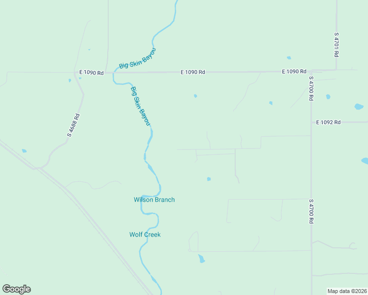 map of restaurants, bars, coffee shops, grocery stores, and more near 469323 East 1093 Road in Muldrow
