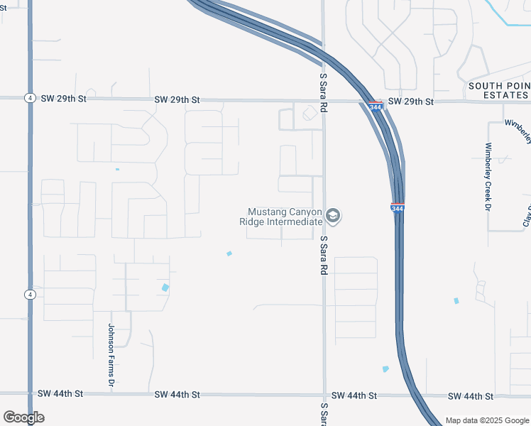 map of restaurants, bars, coffee shops, grocery stores, and more near 10709 Southwest 34th Terrace in Yukon