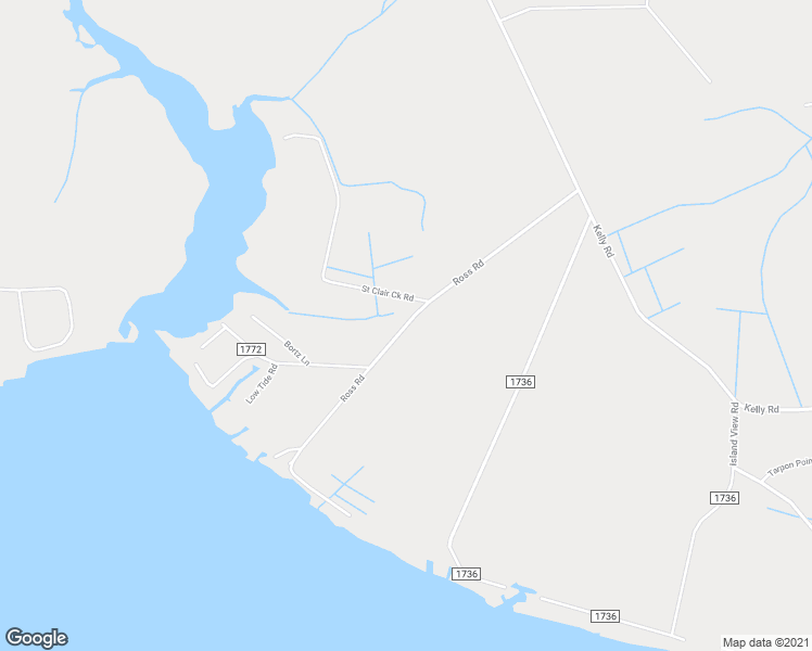 map of restaurants, bars, coffee shops, grocery stores, and more near Ross Road in Beaufort County