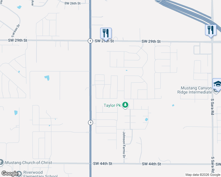 map of restaurants, bars, coffee shops, grocery stores, and more near 3500 Sadie Drive in Yukon
