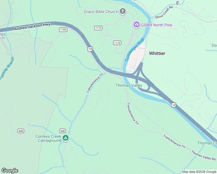 map of restaurants, bars, coffee shops, grocery stores, and more near 70 Conleys Creek Road in Whittier