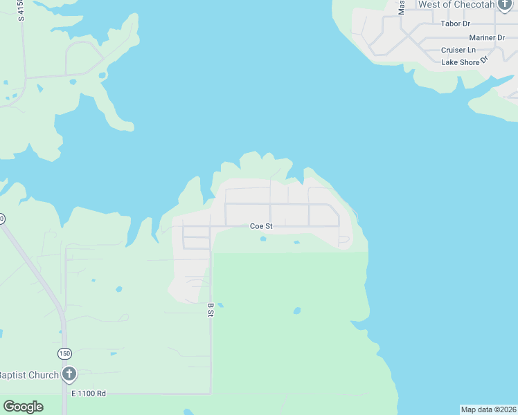 map of restaurants, bars, coffee shops, grocery stores, and more near 415673 East 1093 Road in Checotah