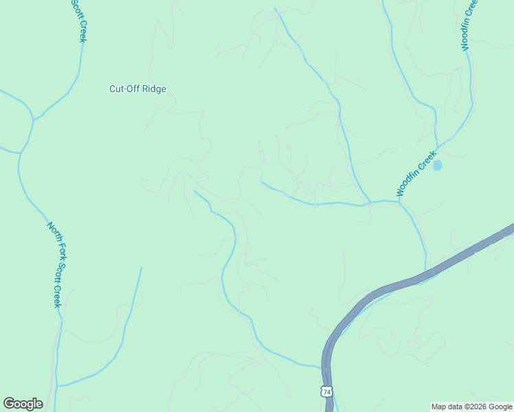 map of restaurants, bars, coffee shops, grocery stores, and more near 69 Blowing Ridge Lane in Sylva