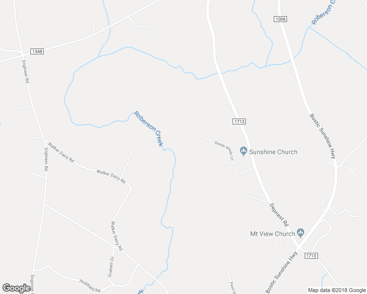 map of restaurants, bars, coffee shops, grocery stores, and more near 271 Gentle Winds Lane in Bostic