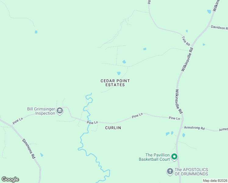 map of restaurants, bars, coffee shops, grocery stores, and more near 218 Cedar Point Road in Drummonds