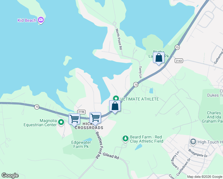 map of restaurants, bars, coffee shops, grocery stores, and more near in Huntersville