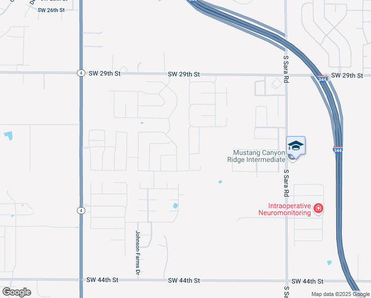 map of restaurants, bars, coffee shops, grocery stores, and more near 3513 Canton Trail in Yukon