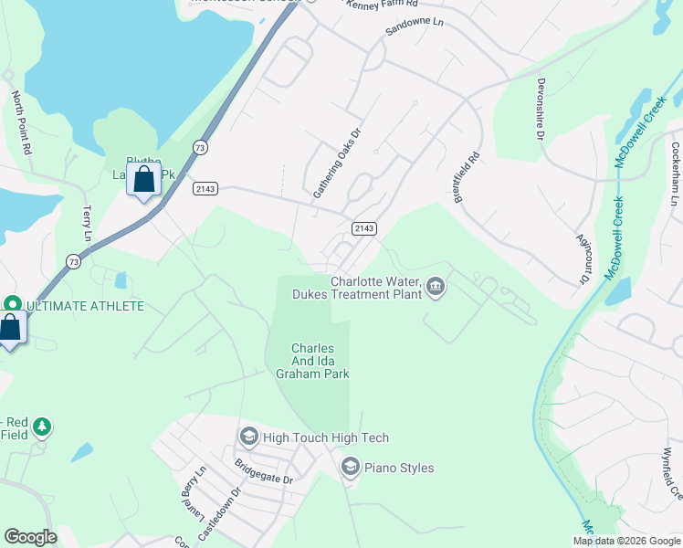 map of restaurants, bars, coffee shops, grocery stores, and more near 8011 Boat Hold Ai Road in Huntersville