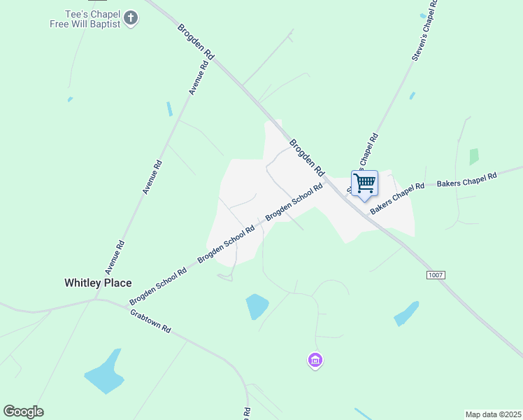 map of restaurants, bars, coffee shops, grocery stores, and more near 230 Brogden School Road in Smithfield