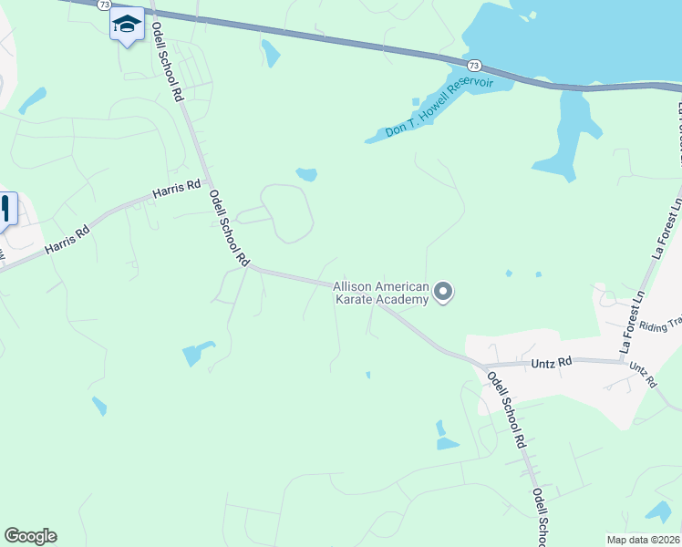 map of restaurants, bars, coffee shops, grocery stores, and more near 1160 Odell School Road in Concord