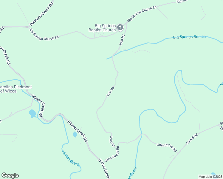 map of restaurants, bars, coffee shops, grocery stores, and more near Irvin Road in Ellenboro