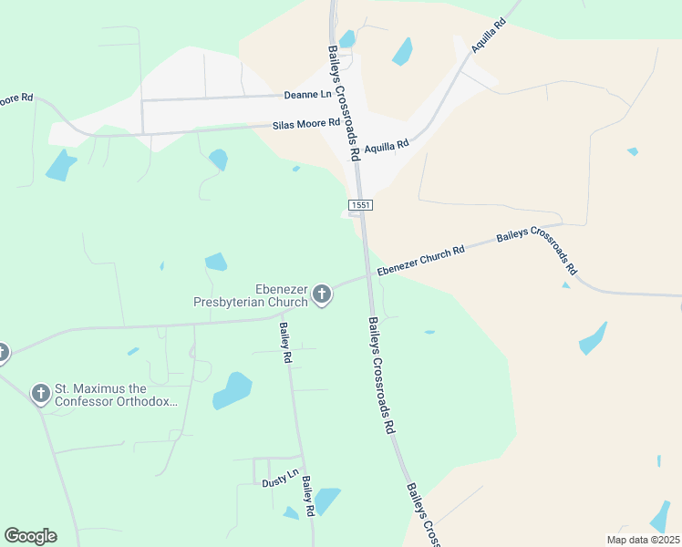 map of restaurants, bars, coffee shops, grocery stores, and more near 2981 Ebenezer Church Road in Coats