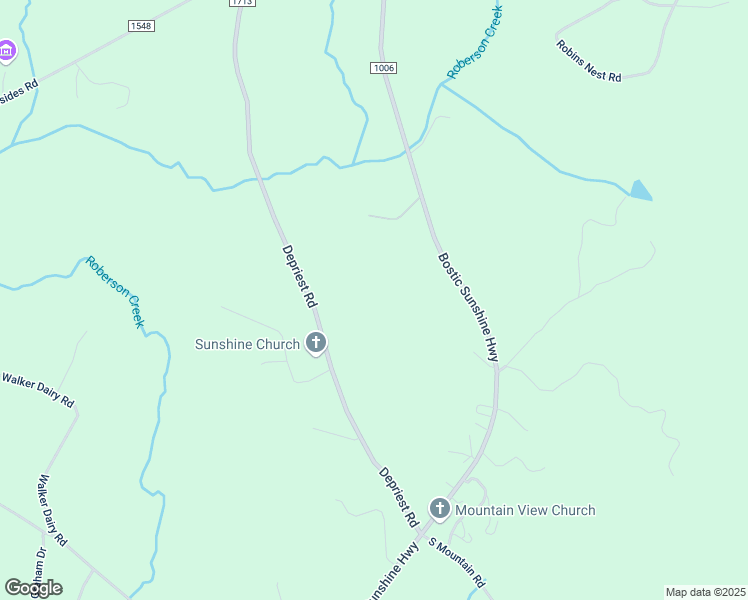 map of restaurants, bars, coffee shops, grocery stores, and more near 370 Depriest Road in Bostic