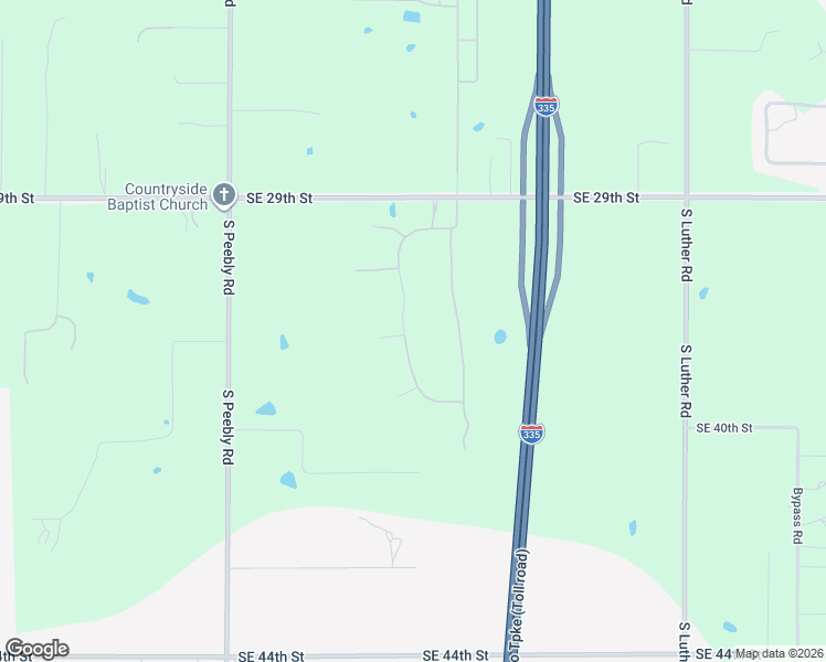 map of restaurants, bars, coffee shops, grocery stores, and more near 18310 Southeast 29th Street in Oklahoma County