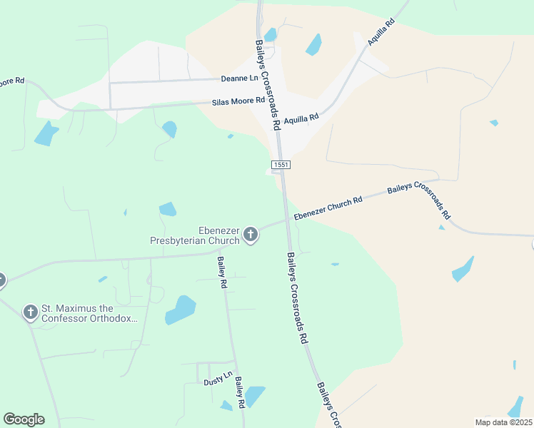 map of restaurants, bars, coffee shops, grocery stores, and more near 2981 Ebenezer Church Road in Coats