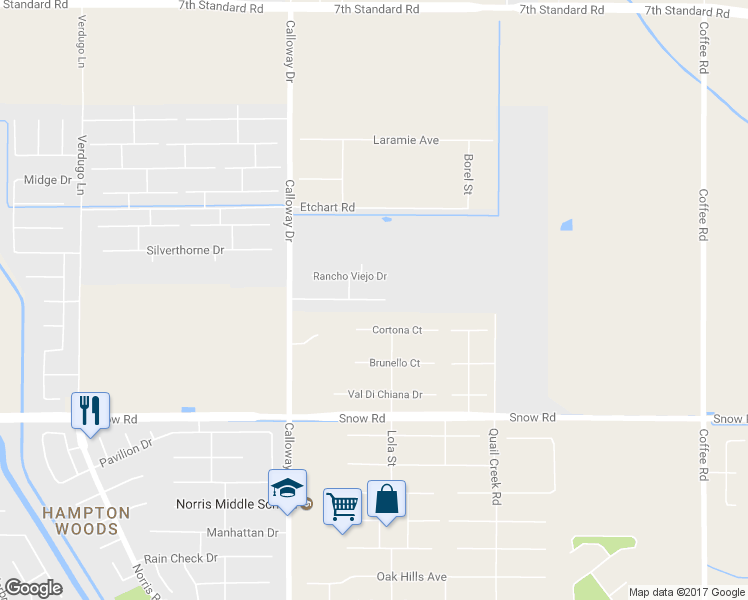 map of restaurants, bars, coffee shops, grocery stores, and more near 9306 Tortuga Del Mar Drive in Bakersfield